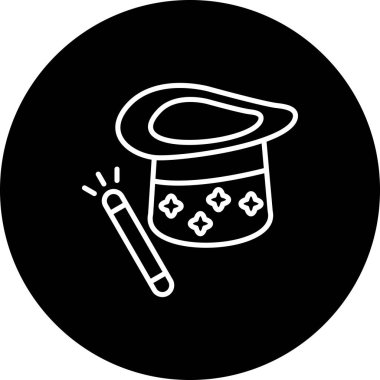 Yıldızlı sihirbaz şapkası ve değneği