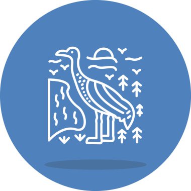 Sandhill Crane Modern Yaratıcı Sanat Sembolü          