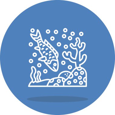 Snapper balık simgesinin vektör illüstrasyonu