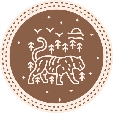 Kaplan simgesi vektör çizimi