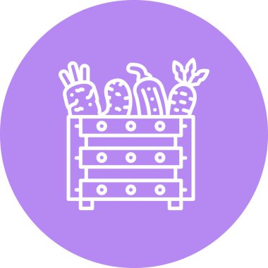 Sandık dolusu Sebze Rafine Temiz Sayısal Grafik Düzeni