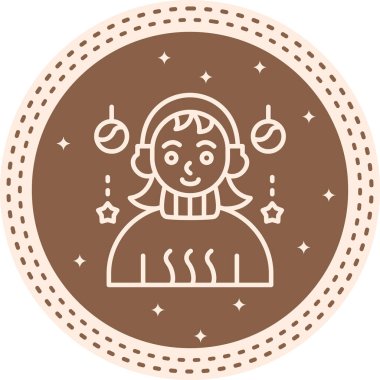 Kulaklıklı Kız Çağdaş Yenilikçi Dijital Tasarım Varlığı