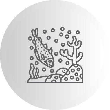 Pollock web simgesi vektör illüstrasyonu