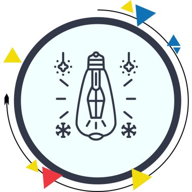 Modern Ampul simgesinin vektör çizimi