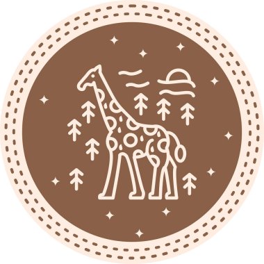 Zürafa simgesi vektör illüstrasyon tasarımı