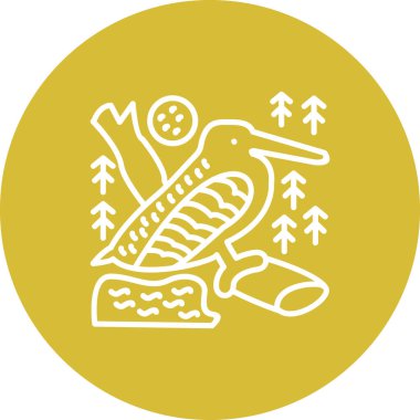 Amerikan Woodcock basit web simgesi, vektör        