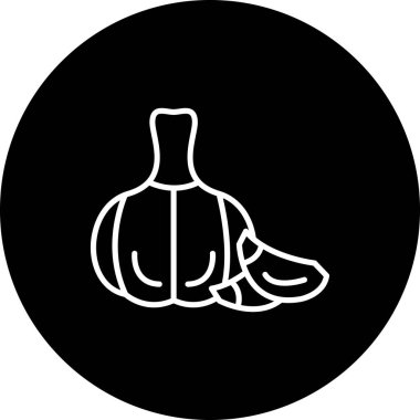 vektör illüstrasyonu, Sarımsak simgesi tasarımı