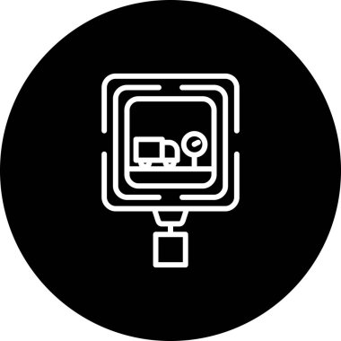 Kamyonu olan basit bir kamera taslağı