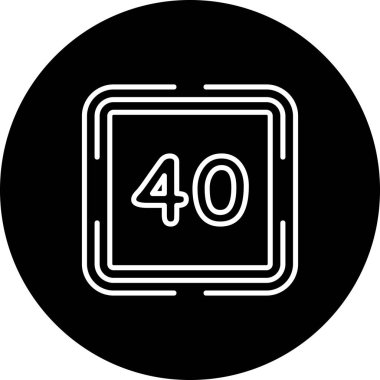 40 Web simgesi vektör illüstrasyonu