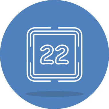 Twenty Two  web icon vector illustration