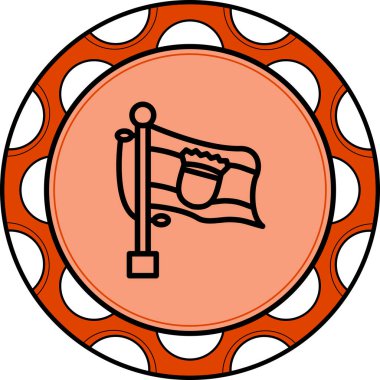 Hırvatistan 'ın bayrağı ve vektör simgesi sallanıyor