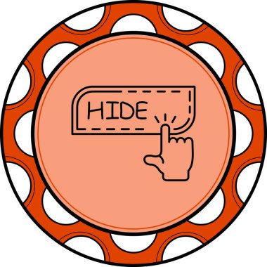 Parmak Tuşu Premium Dijital Tasarım Sembolünü Gizle