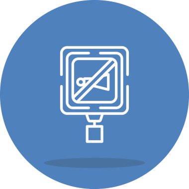 Alarm Web simgesi vektör illüstrasyonu yok