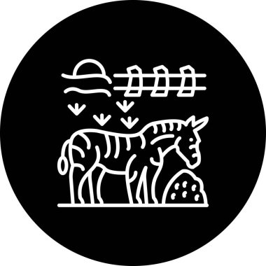 Zebra simgesi vektör illüstrasyon tasarımı