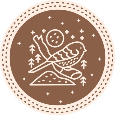 Long tailed Tit icon vector illustration design