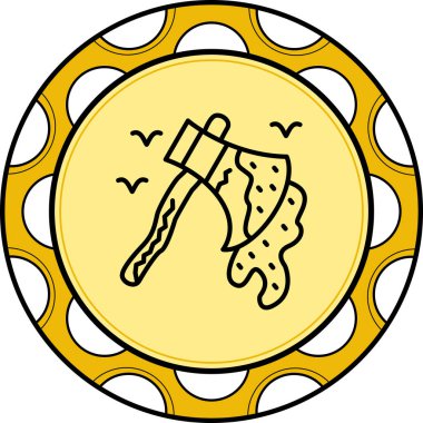 Balta simgesi, vektör illüstrasyonu basit tasarım