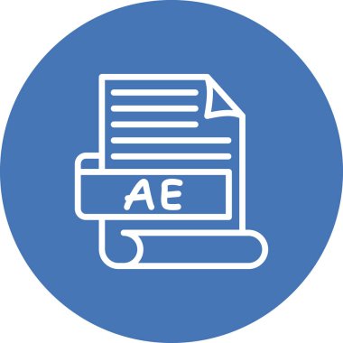 AE Zarif Profesyonel Düz Grafik Sembolü