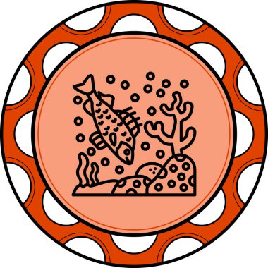 Perch web simgesi vektör illüstrasyonu