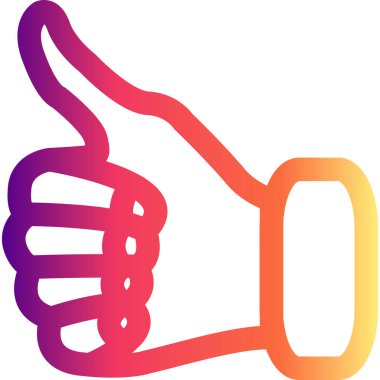 Beyaz Arkaplanda İzole Edilmiş Modern Satır Simgesi Başparmakları  