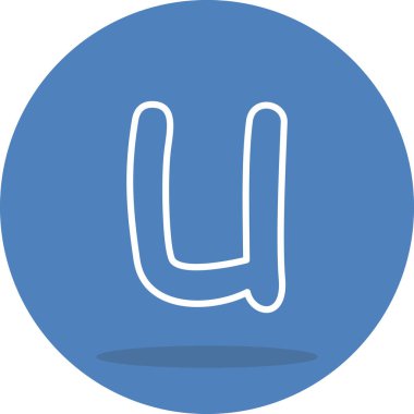 Small Letter U web icon vector illustration