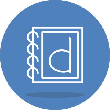 Küçük Harf D web simgesi vektör illüstrasyonu