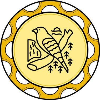 Indigo Bunting simge vektör illüstrasyon tasarımı