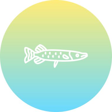 Kuzey Pike simge vektör illüstrasyon tasarımı