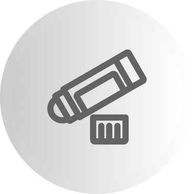 Canlı gradyan simgesi, okul malzemelerini, yapıştırma malzemelerini ve yaratıcı sanat projelerini temsil etmek için kapaklı yapıştırıcıyı gösteriyor.