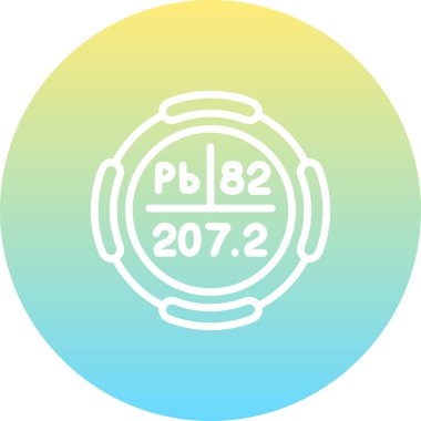 Kurşun sembol, periyodik tablonun kimyasal elementi, vektör simgesi