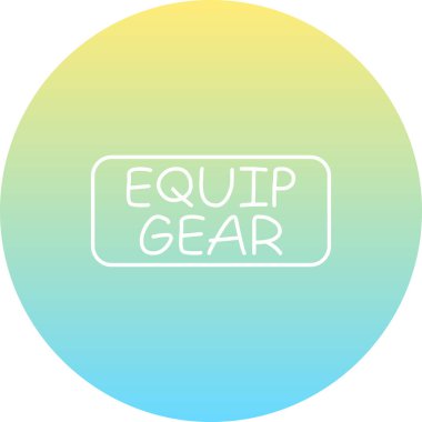 Equip Gear Web simgesi vektör illüstrasyonuName