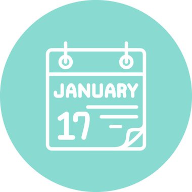 17 Ocak Yaratıcı Minimum Vektör Sanatı