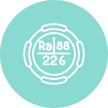 Radyum Web simgesi vektör çizimi