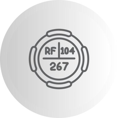 Rutherfordium sembolü, periyodik tablonun kimyasal elementi, vektör simgesi