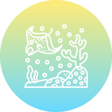 Manta Ray web simgesi vektör illüstrasyonu