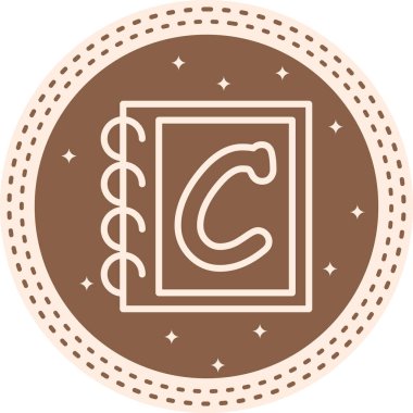 Büyük harf C Web simgesi vektör illüstrasyonu