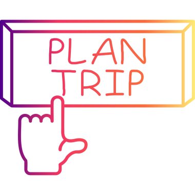 Trip Web simgesi vektör çizimi planı