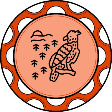 Harpy Eagle simge vektör çizimi tasarımı