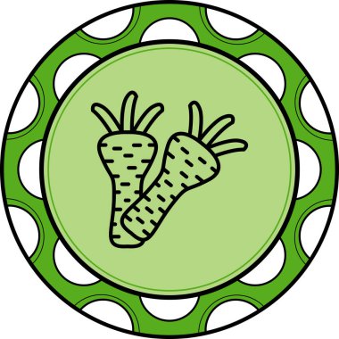 Yaban havucu Eşsiz Yenilikçi Dijital Grafik Sembolü