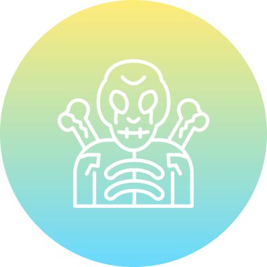 İskelet simgesi vektör çizimi tasarımı