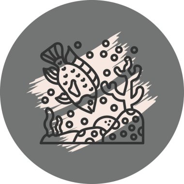 Tilapia web simgesi, vektör illüstrasyonu