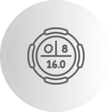 Oksijen sembolü, periyodik tablonun kimyasal elementi, vektör simgesi