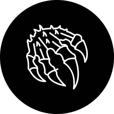 Canavar ağ simgesi vektör illüstrasyonu