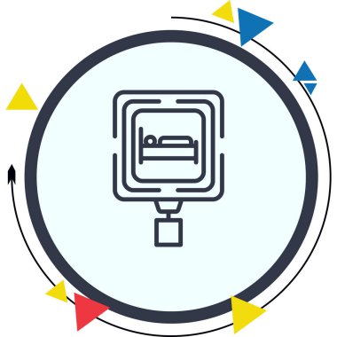 Konaklama web simgesi vektör çizimi