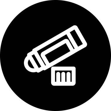 Canlı gradyan simgesi, okul malzemelerini, yapıştırma malzemelerini ve yaratıcı sanat projelerini temsil etmek için kapaklı yapıştırıcıyı gösteriyor.