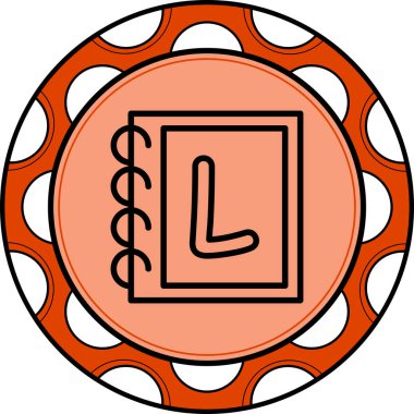 Büyük harf L Minimal Yüksek Kalite Grafik Sembolü