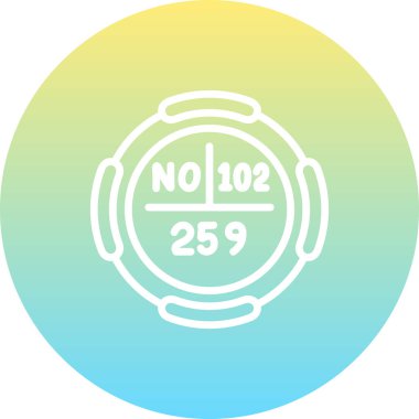 Nobelium sembolü, periyodik tablonun kimyasal elementi, vektör simgesi