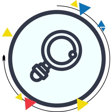 Büyüteç Düz Sayısal Nesne Tasarımı