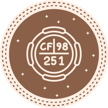 Kaliforniya sembolü, periyodik tablonun kimyasal elementi, vektör simgesi