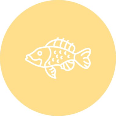 Kaya balığı web simgesi vektör illüstrasyonu