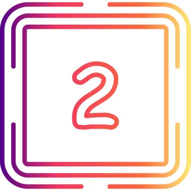 Tek sayılı iki oturuş merkezli eşmerkezli kare çerçeveler içinde yuvarlak köşeler ve ince doğrusal aksanlar.